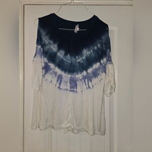 Navy & White Lightweight Tunic Top NWOT